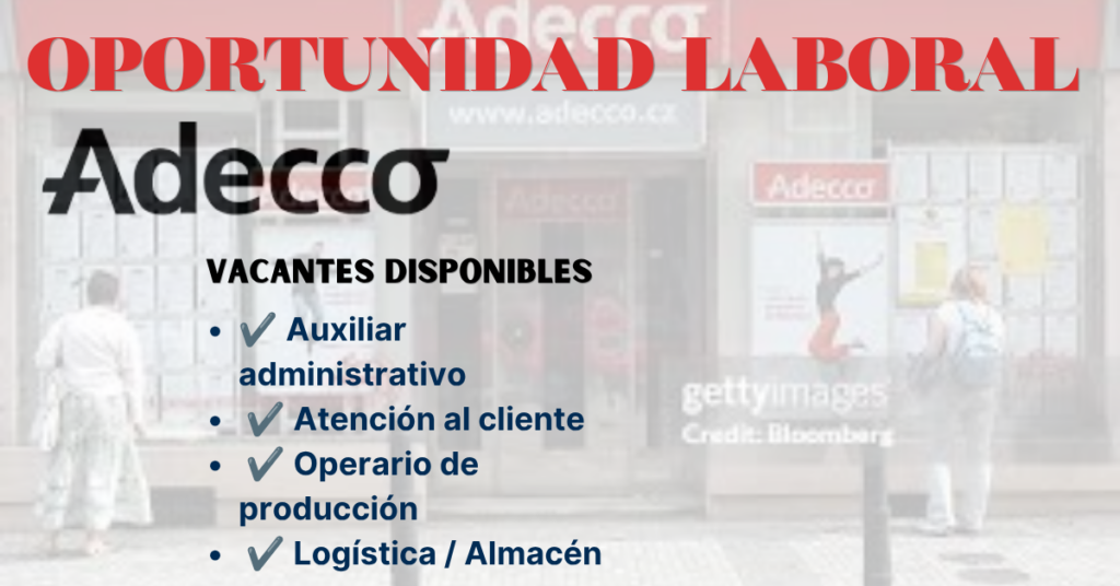 Oportunidad Laboral En Adecco